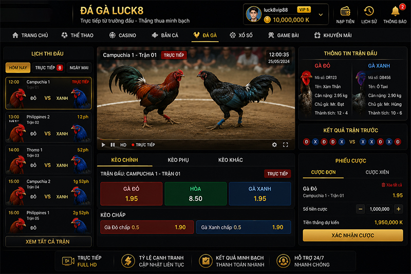 Sảnh đá gà Luck8